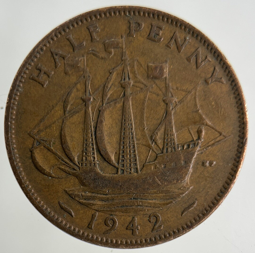 1942 George VI Half-Penny Coin | Collectable Grade