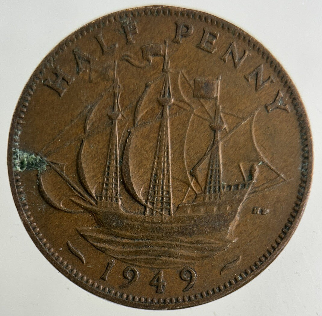 1949 George VI Half-Penny Coin | Collectable Grade