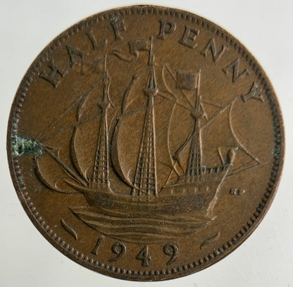 1949 George VI Half-Penny Coin | Collectable Grade