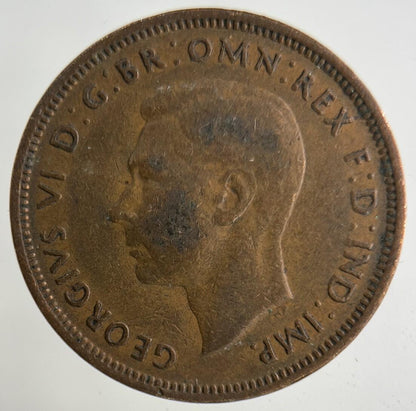 1944 George VI Half-Penny Coin | Collectable Grade