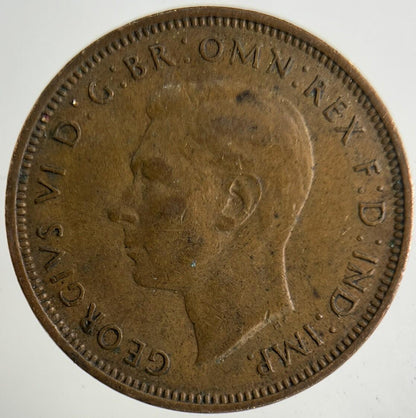 1944 George VI Half-Penny Coin | Collectable Grade