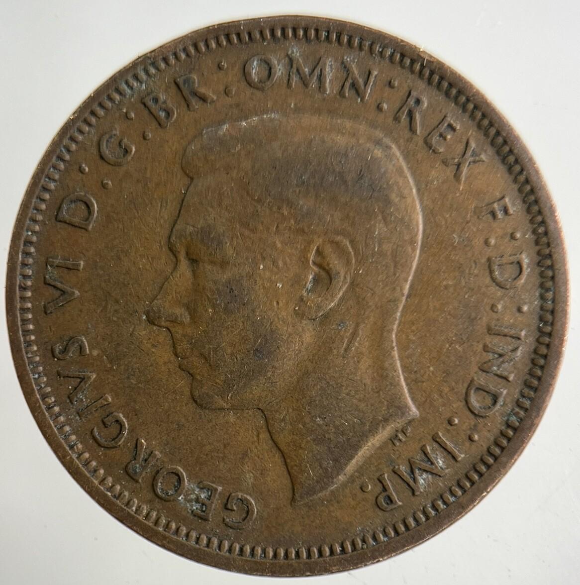 1942 George VI Half-Penny Coin | Collectable Grade