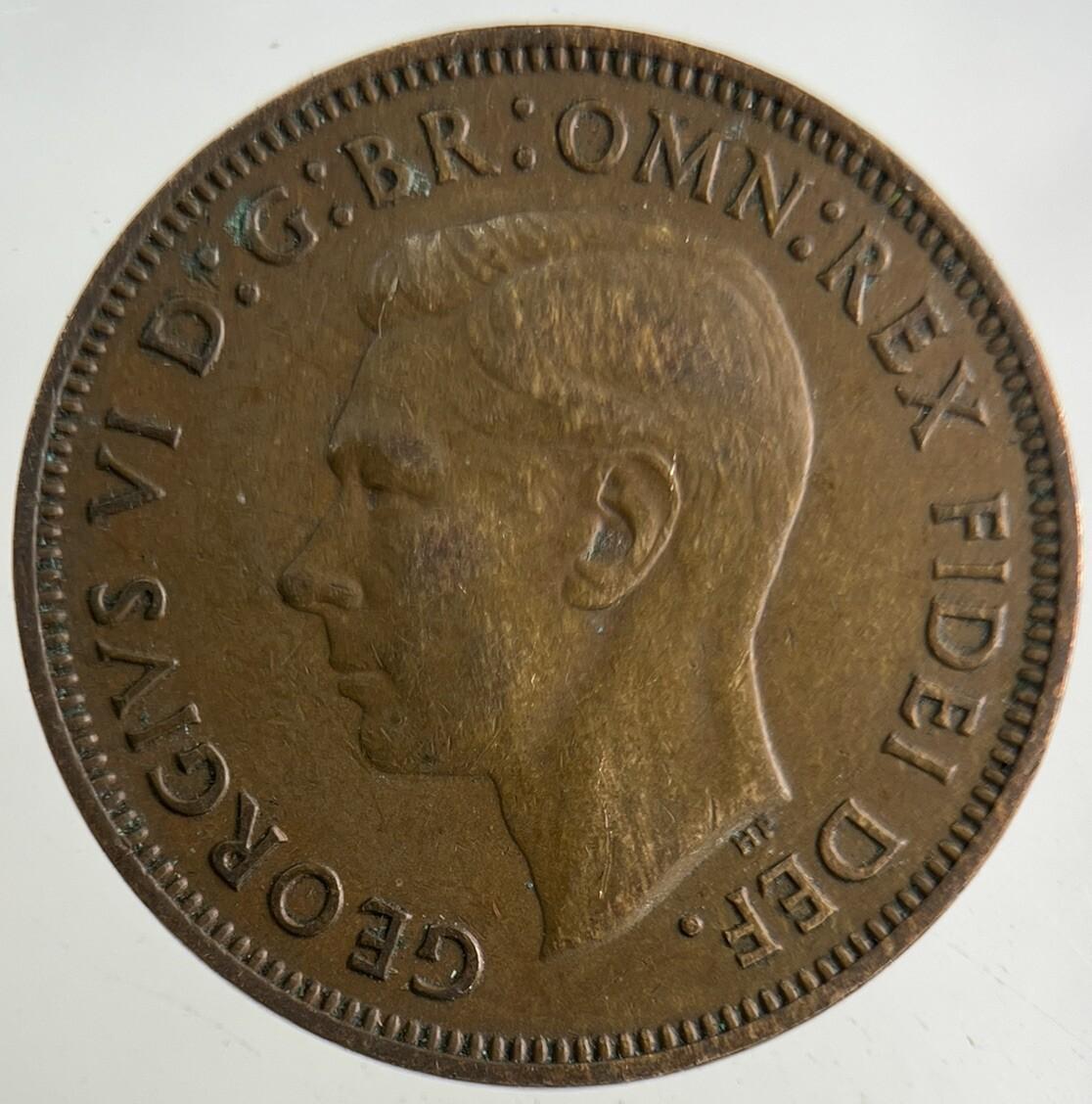 1952 George VI Half-Penny Coin | Fine Collectable Grade