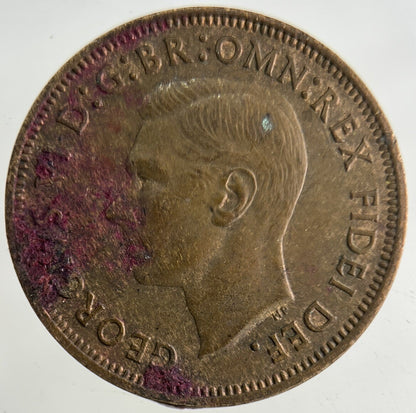 1949 George VI Half-Penny Coin | Fine Collectable Grade