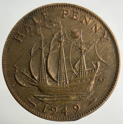 1949 George VI Half-Penny Coin | Fine Collectable Grade