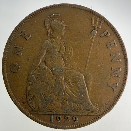 1929 George V One Penny Coin | Fine Collectable Grade