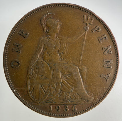 1936 George V One Penny Coin | Fine Collectable Grade