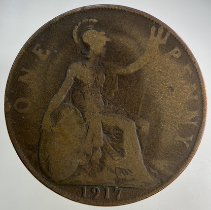 1917 George V One Penny Coin | Fair Grade