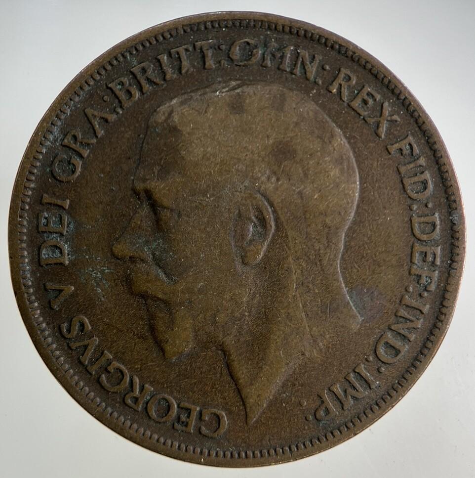 1917 George V One Penny Coin | Fair Grade