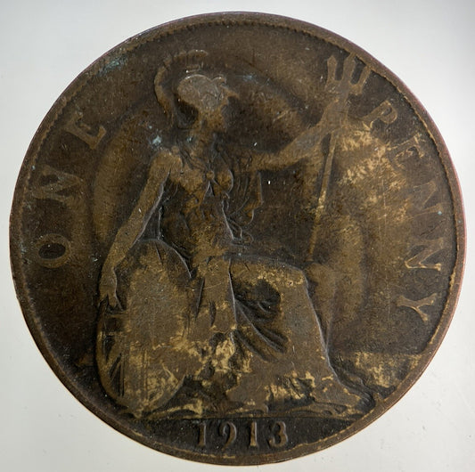 1913 George V One Penny Coin | Fair Grade