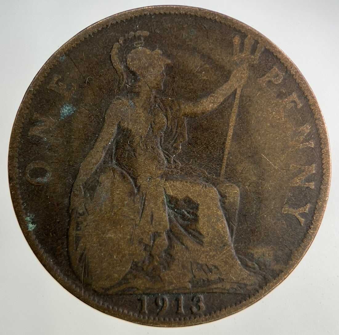 1913 George V One Penny Coin | Fair Grade
