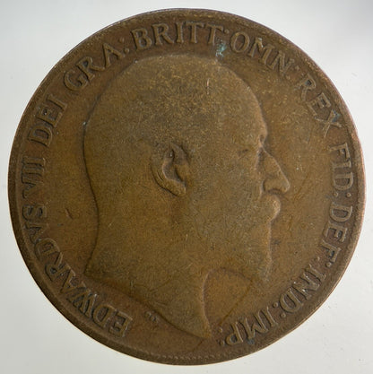 1908 Edward VII One Penny Coin | Collectable Grade