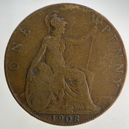 1908 Edward VII One Penny Coin | Collectable Grade