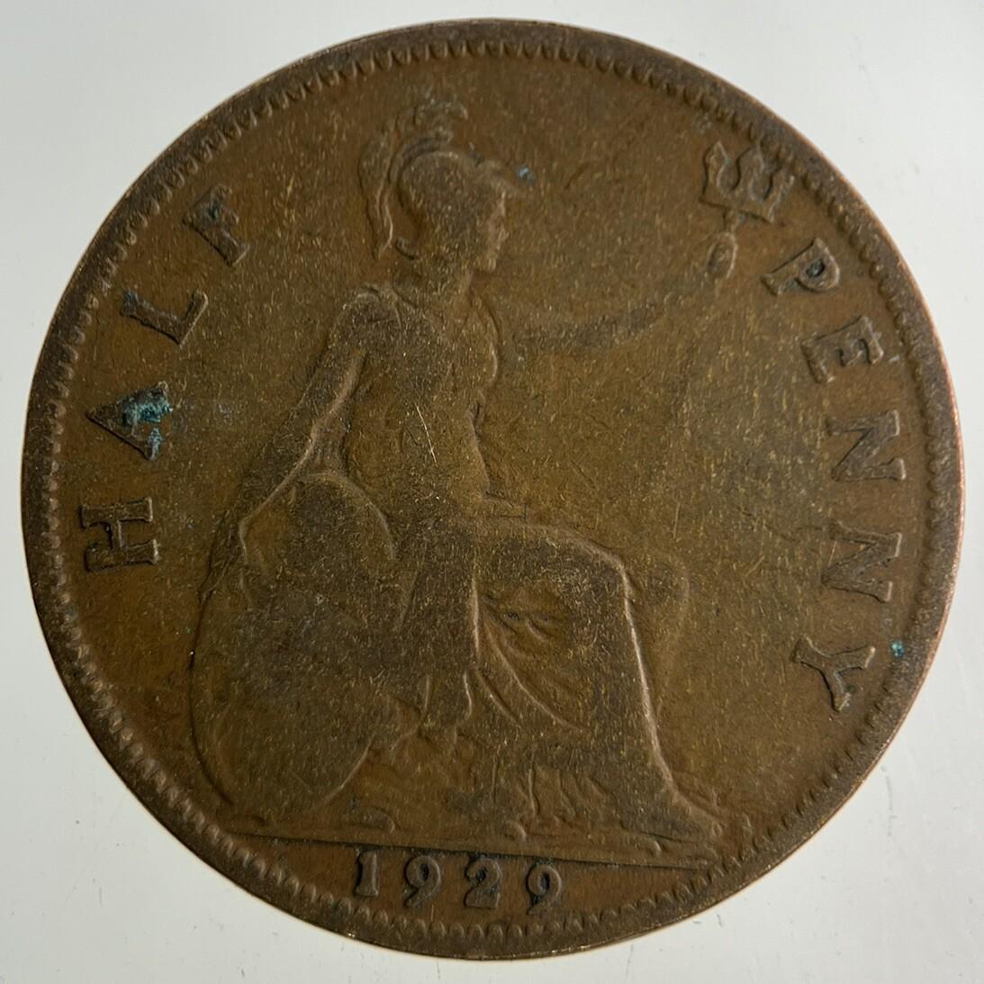 1929 George V Half-Penny Coin | Collectable Grade