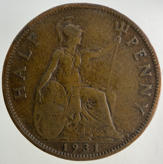 1931 George V Half-Penny Coin | Collectable Grade