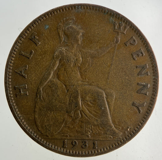 1931 George V Half-Penny Coin | Collectable Grade