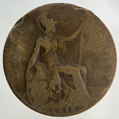 1915 George V Half-Penny Coin | Fair Grade