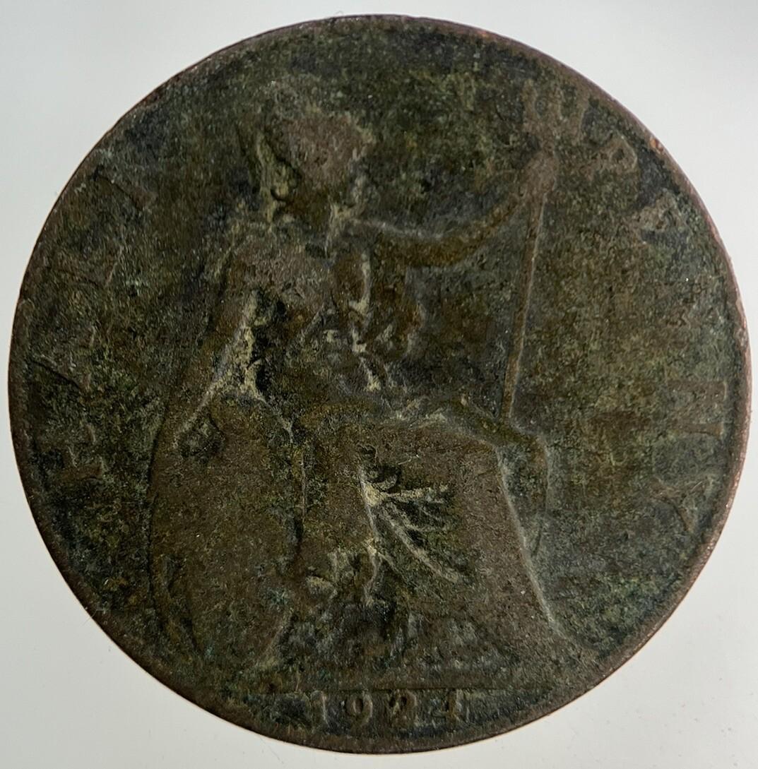 1924 George V Half-Penny Coin | Fair Grade