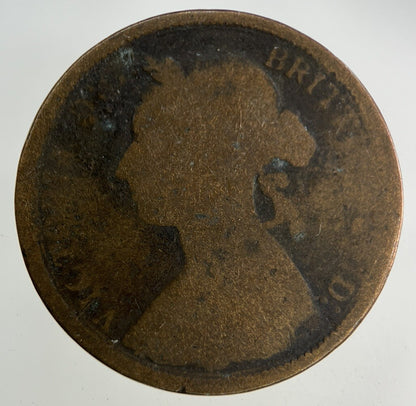 1890 Victoria Half-Penny Coin | Fair Grade