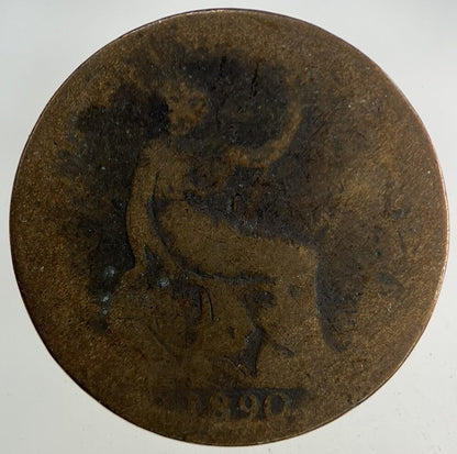 1890 Victoria Half-Penny Coin | Fair Grade