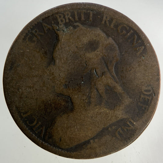 1901 Victoria Half-Penny Coin | Fair Grade