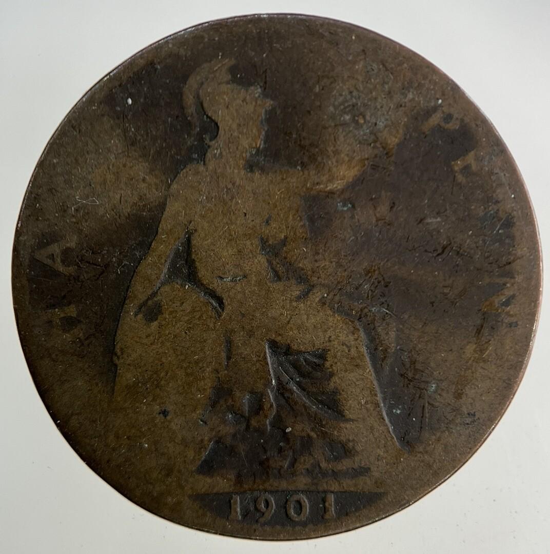 1901 Victoria Half-Penny Coin | Fair Grade