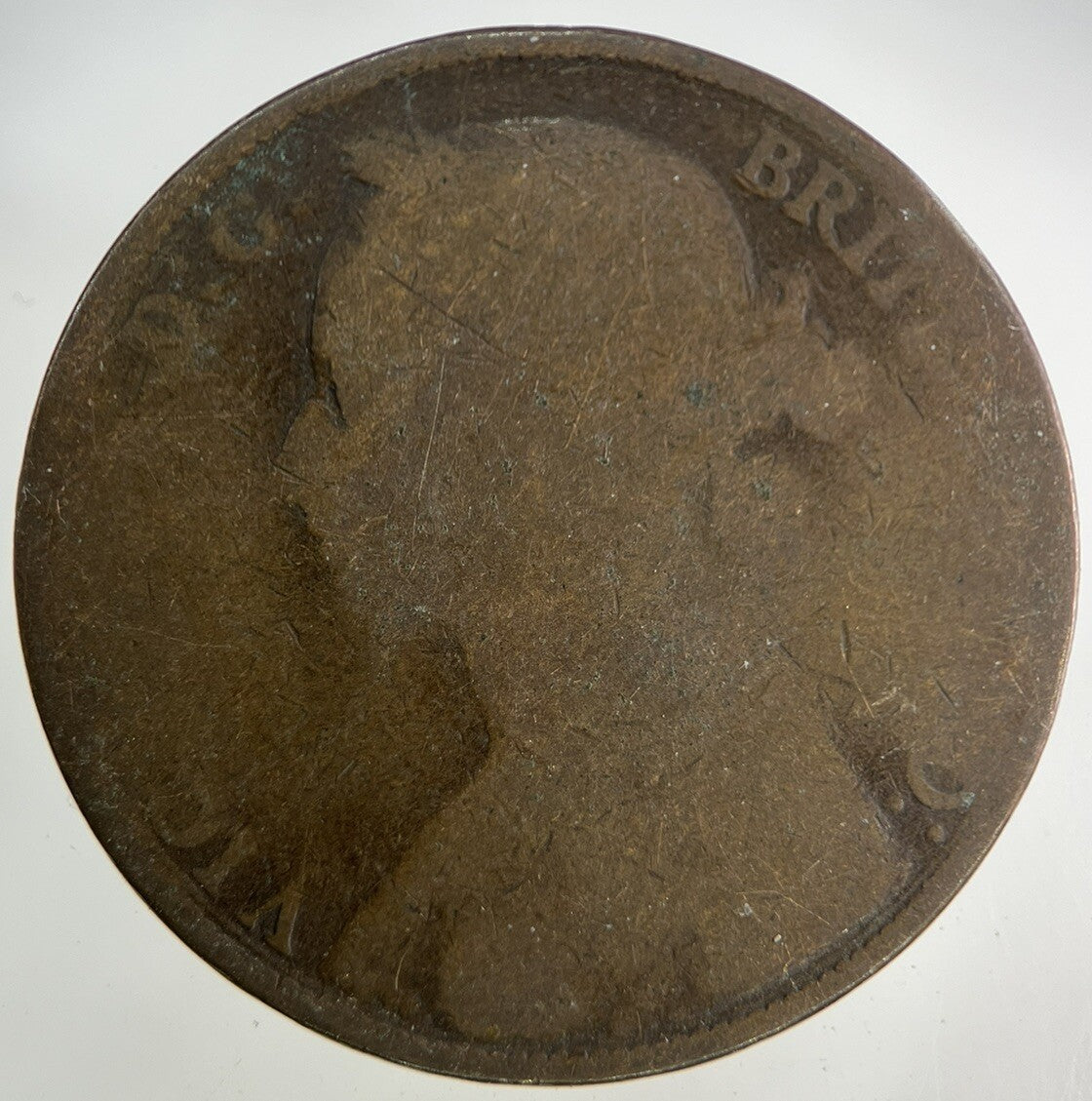 British Victoria One Penny Coin | Worn Grade