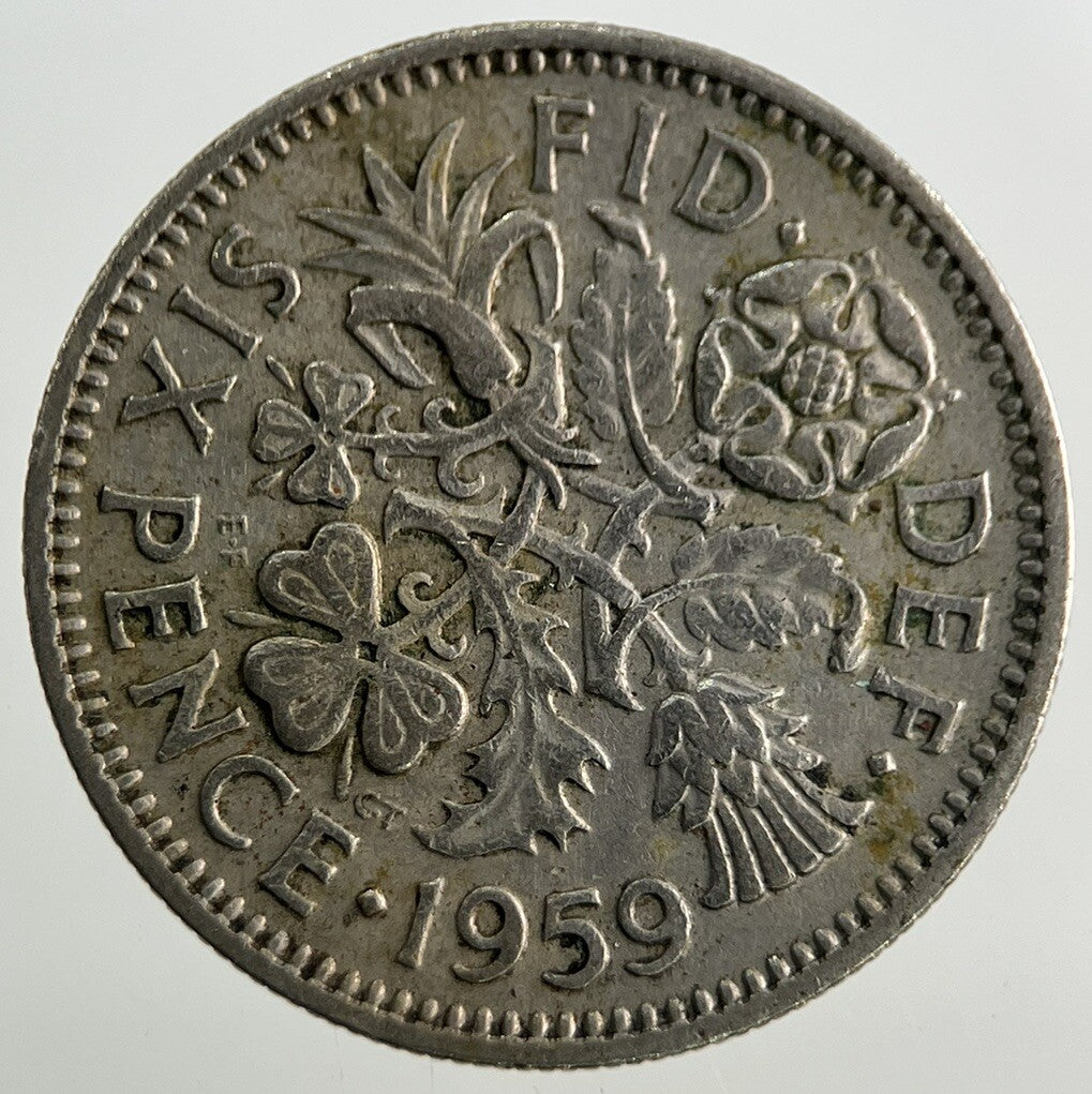 1959 Elizabeth II 2nd Sixpence Coin | Fine Collectable Grade