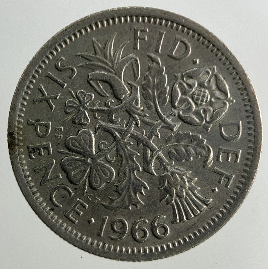 1966 Elizabeth II 2nd Sixpence Coin | Fine Collectable Grade