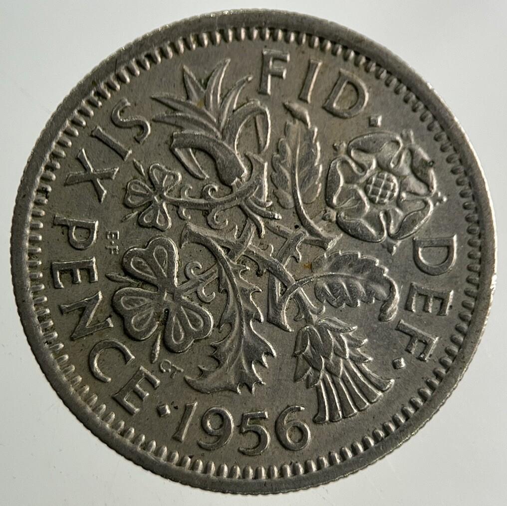1956 Elizabeth II 2nd Sixpence Coin | Fine Collectable Grade