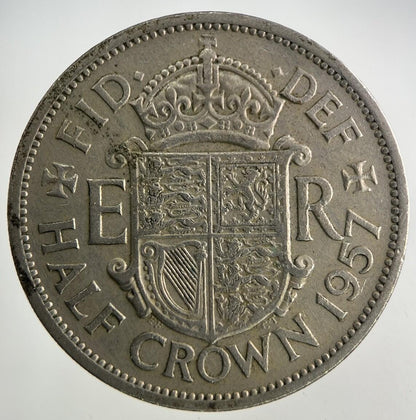 1957 Elizabeth II 2nd Half-Crown Coin | Fine Collectable Grade