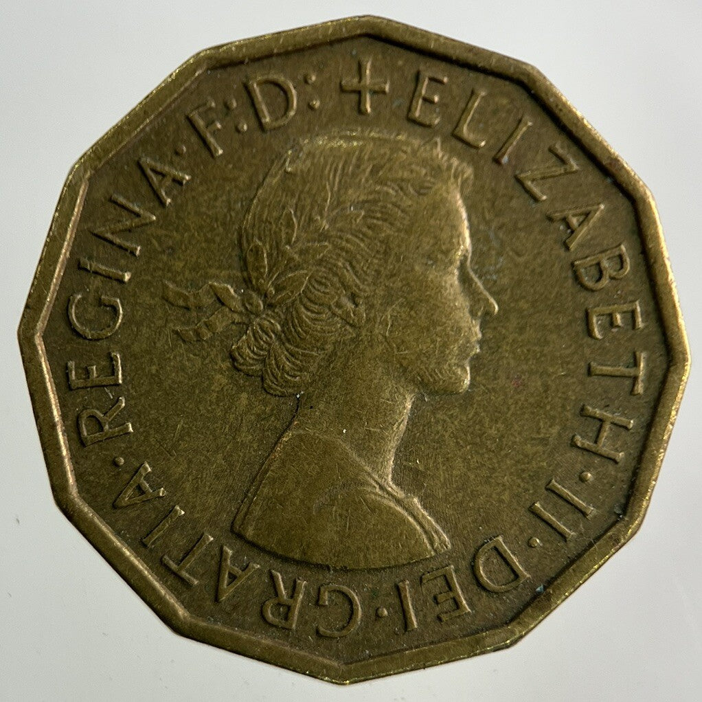 1960 Elizabeth II 2nd Brass Threepence Coin | Fine Collectable Grade