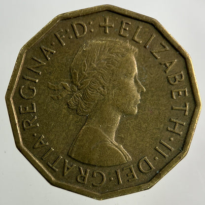 1960 Elizabeth II 2nd Brass Threepence Coin | Fine Collectable Grade