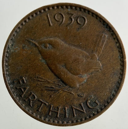 1939 George VI Wren Farthing Coin | Fine Collectable Grade