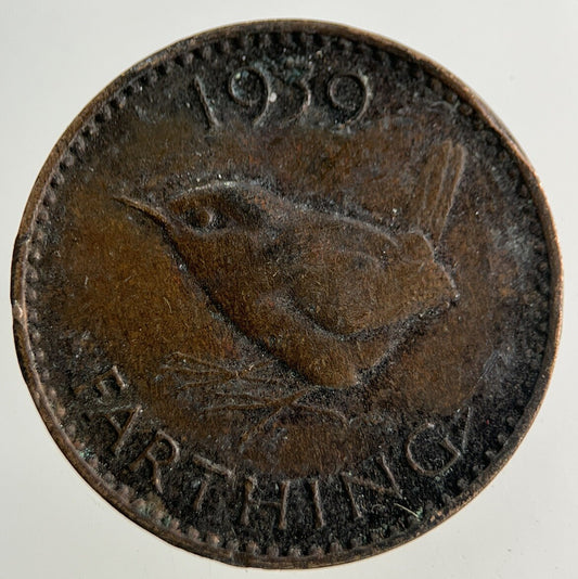 1939 George VI Wren Farthing Coin | Fine Collectable Grade
