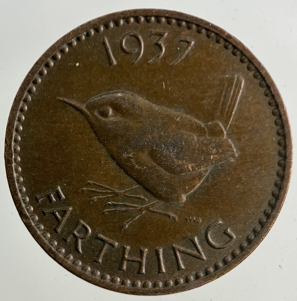 1937 George VI Wren Farthing Coin | Fine Collectable Grade