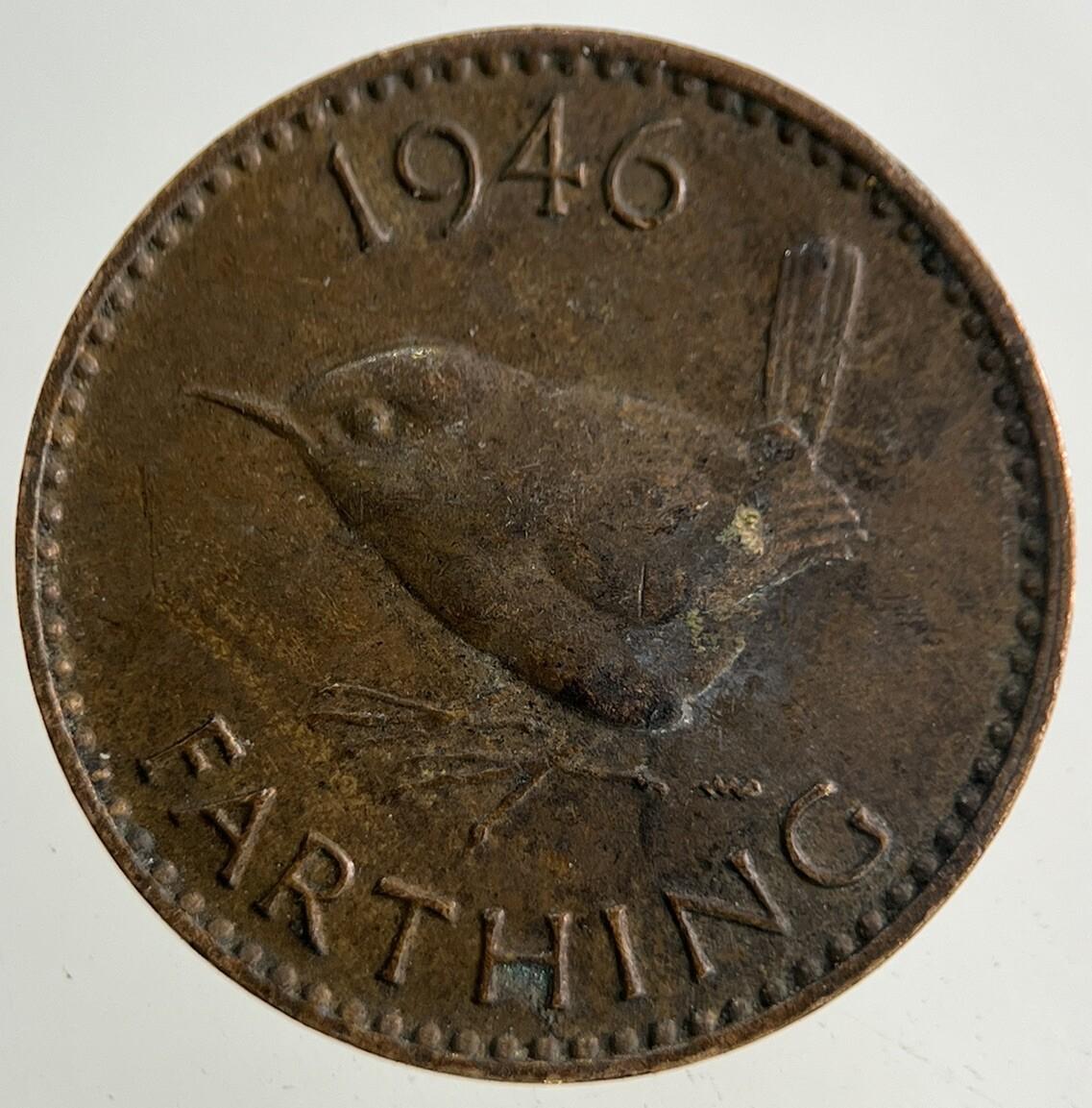1946 George VI Wren Farthing Coin | Fine Collectable Grade