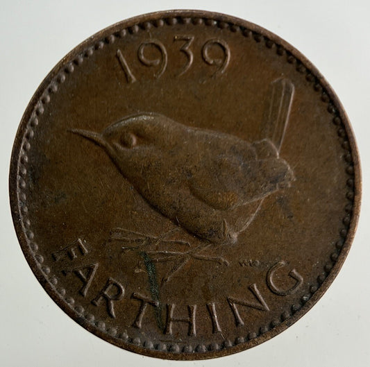 1939 George VI Wren Farthing Coin | Fine Collectable Grade