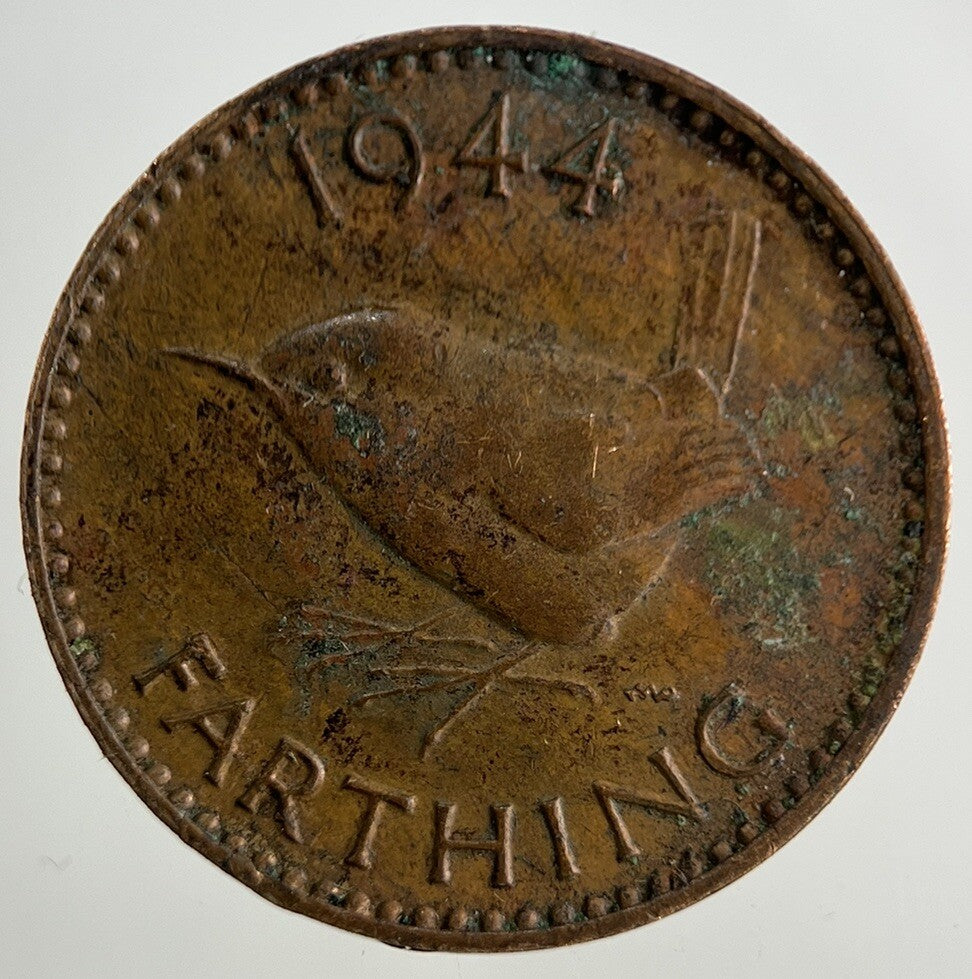 1944 George VI Wren Farthing Coin | Fine Collectable Grade