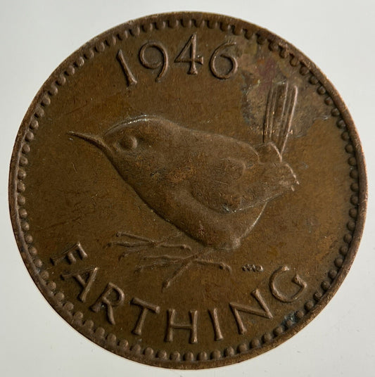 1946 George VI Wren Farthing Coin | Fine Collectable Grade