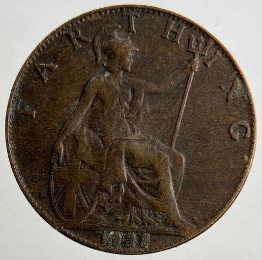 1925 George V Farthing Coin | Fine Collectable Grade