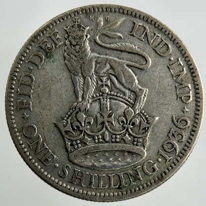 1936 George V Shilling Silver Coin | Collectable Grade