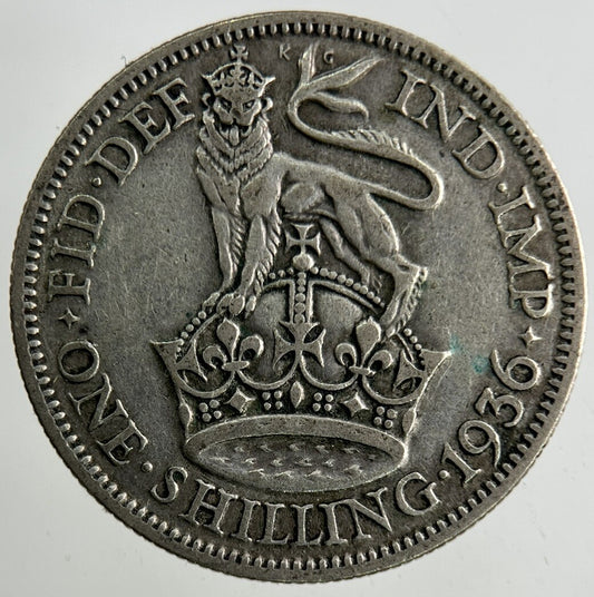 1936 George V Shilling Silver Coin | Fine Collectable Grade