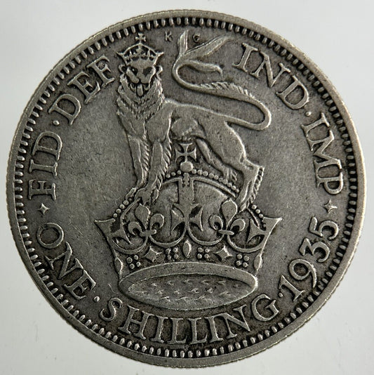 1935 George V Shilling Silver Coin | Fine Collectable Grade