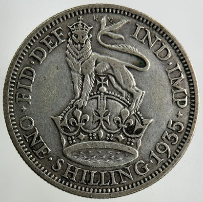 1935 George V Shilling Silver Coin | Fine Collectable Grade