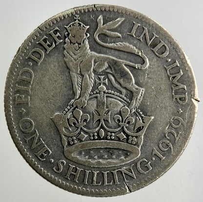 1929 George V Shilling Silver Coin | Fair Grade