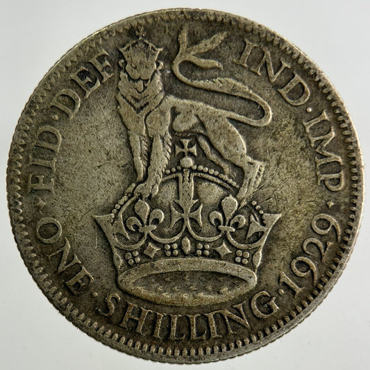 1929 George V Shilling Silver Coin | Fair Grade