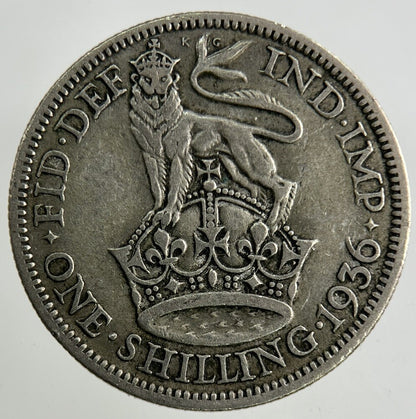 1936 George V Shilling Silver Coin | Collectable Grade