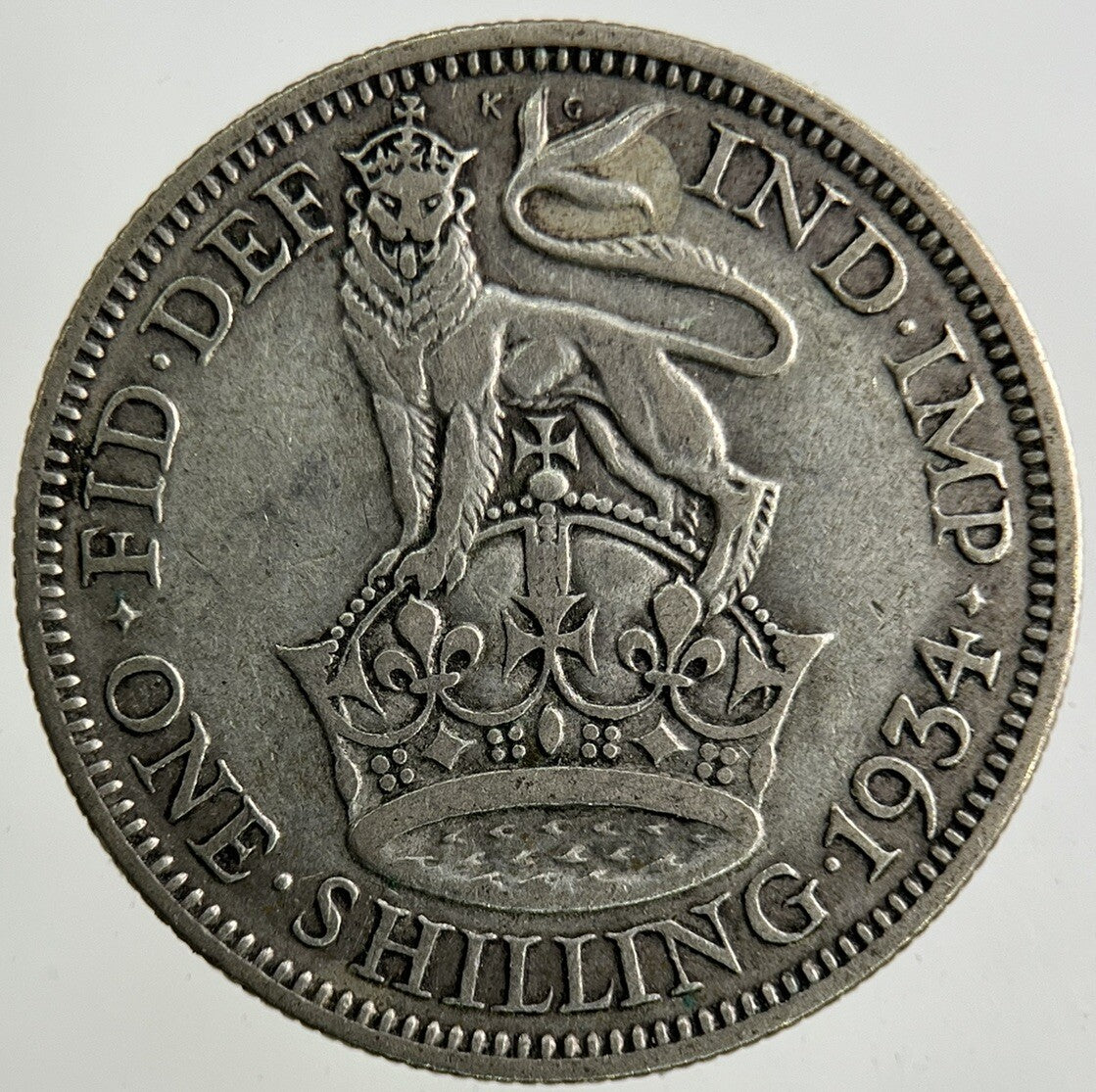 1934 George V Shilling Silver Coin | Collectable Grade