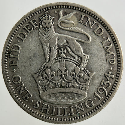 1934 George V Shilling Silver Coin | Collectable Grade